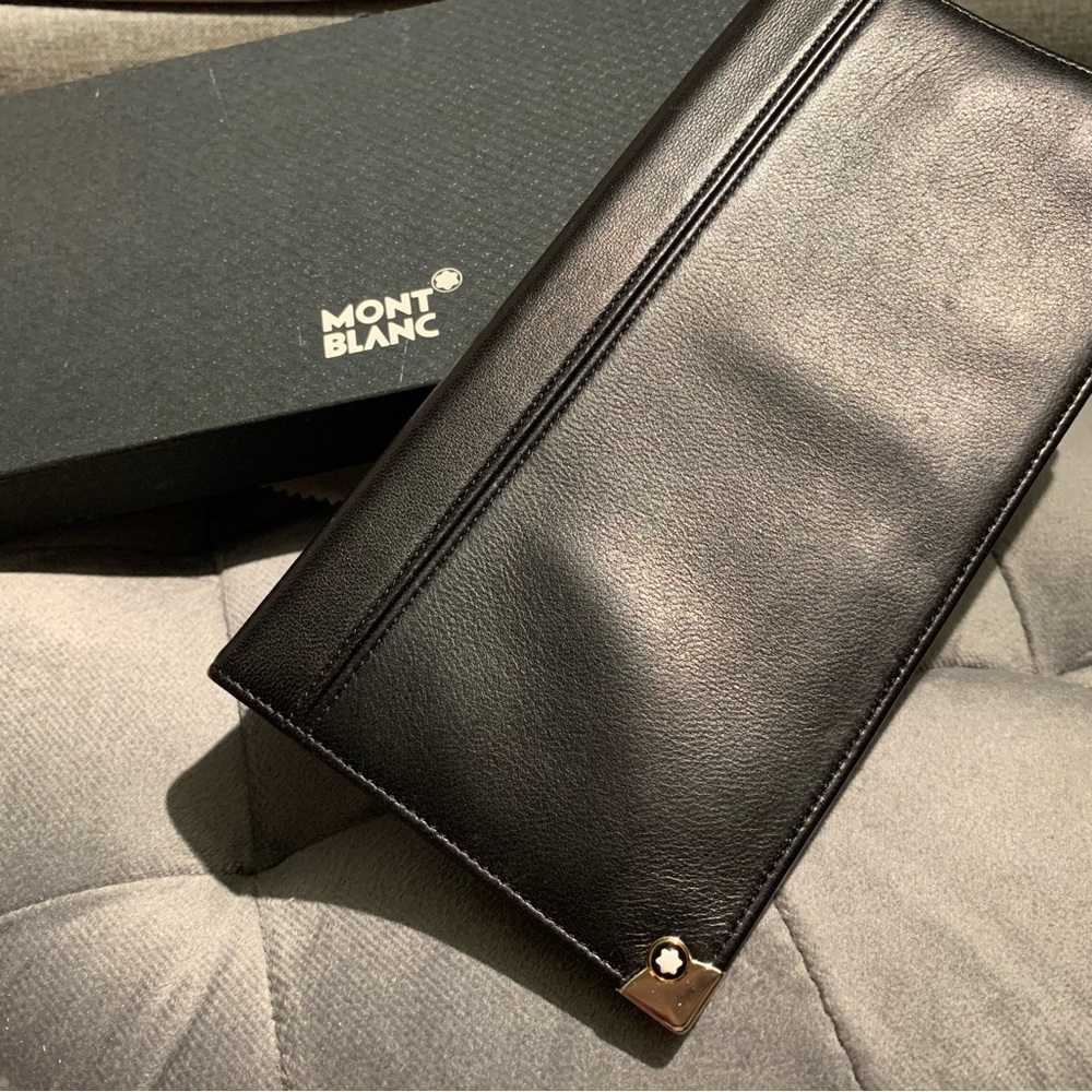 Montblanc Black Leather Long Wallet